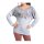 Shirt m. Pailletten, grau