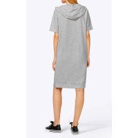 Designer-Sweatkleid m. Strass, grau-meliert