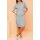 Designer-Sweatkleid m. Strass, grau-meliert