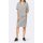Designer-Sweatkleid m. Strass, grau-meliert
