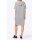 Designer-Sweatkleid m. Strass, grau-meliert