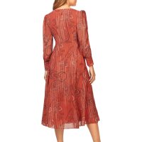 Designe-Druckkleid, papaya-gold
