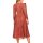 Designe-Druckkleid, papaya-gold