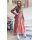 Designe-Druckkleid, papaya-gold