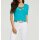 Designer-Pullover m. Cut-Outs, türkis