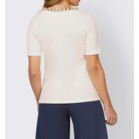 Shirt with golden coloured chain, ecru