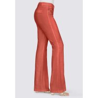 Spodnie lniane typu boot cut, terra