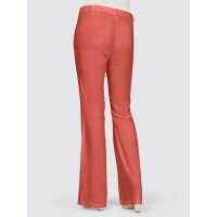 Spodnie lniane typu boot cut, terra