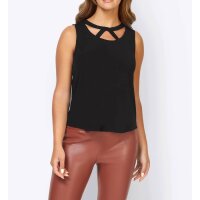 Designer-Cut-Outs-Shirttop, schwarz