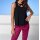 Designer-Cut-Outs-Shirttop, schwarz