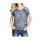 Spitzenbluse, rauchblau