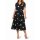 Chiffon dress, black-ecru