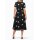 Chiffon dress, black-ecru