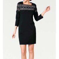Dress with lace, black