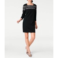 Dress with lace, black