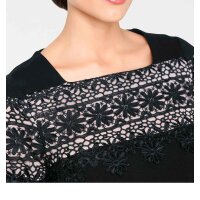 Dress with lace, black