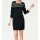 Dress with lace, black