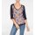Spitzenshirt, blau-bunt
