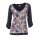 Spitzenshirt, blau-bunt