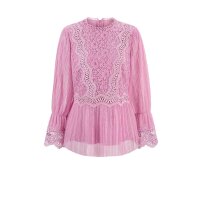Designer-Spitzenbluse, altrosa