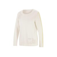 Sweater with glitter stones, ecru-yellow