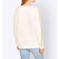Sweater with glitter stones, ecru-yellow