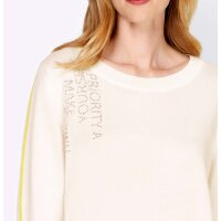 Sweater with glitter stones, ecru-yellow