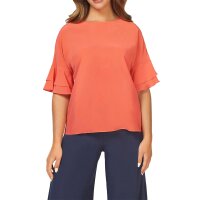 Designer-Seidenbluse, koralle