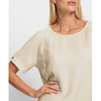 Schlupfbluse in Crinkle-Optik, sand