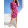 Jersey dress, fuchsia-print