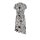 Print dress, black-ecru