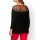 Sweater with eyelets, black