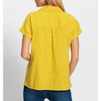 Cotton linen slip blouse, sunny yellow