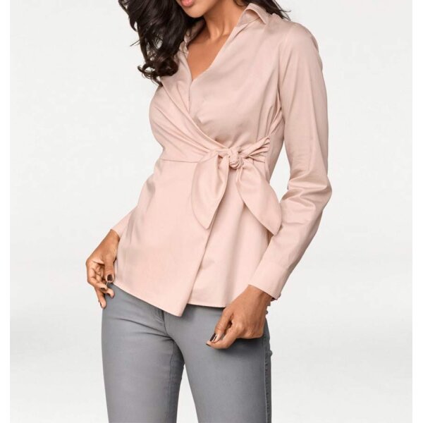 Wrap blouse, rosé