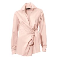 Designer-Wickelbluse, rosé