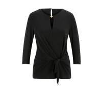 Designer-Shirt m. Zierelement, schwarz