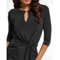 Designer-Shirt m. Zierelement, schwarz
