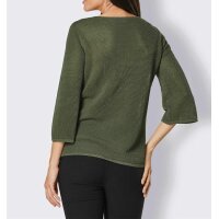 Lyocell-Pullover m. Glitzersteinchen, khaki