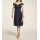 Corsagen-Chiffon-Spitzenkleid, nachtblau