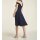 Corsagen-Chiffon-Spitzenkleid, nachtblau