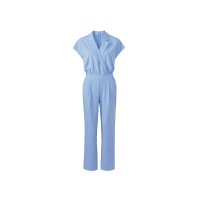 Overall in Wickel-Optik mit Reverskragen, himmelblau