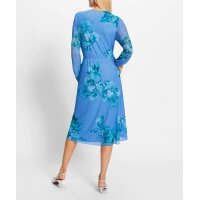Mesh-Druckkleid, himmelblau-blaugrün