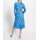 Mesh-Druckkleid, himmelblau-blaugrün