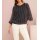 Designer-Druckbluse, schwarz-elfenbein
