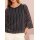Designer-Druckbluse, schwarz-elfenbein