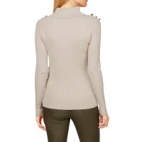 Designer-Rollkragenpullover m.Zierknöpfen, sand