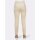 Suede imitation trousers in biker style, sand