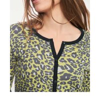 Designer-Druckstrickjacke, gelb-bunt