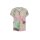Druckshirt m. Zierknöpfen, rosé-jade