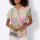 Druckshirt m. Zierknöpfen, rosé-jade